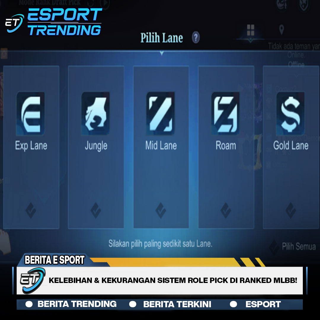 Kelebihan & Kekurangan Sistem Role Pick di Ranked MLBB!