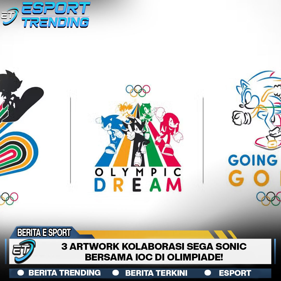3 Artwork Kolaborasi Sega Sonic Bersama IOC di Olimpiade!