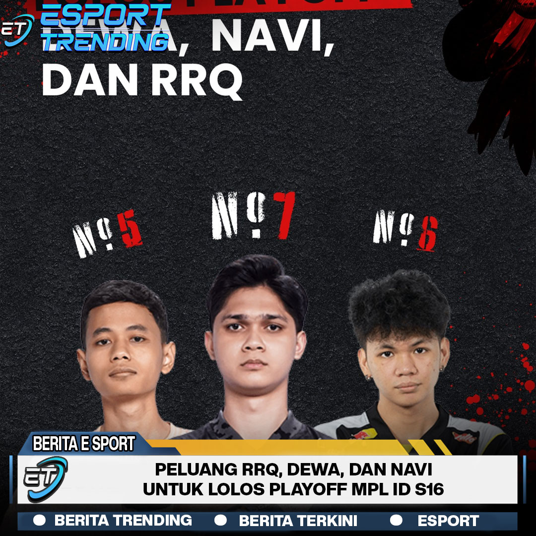 Peluang RRQ, DEWA, dan NAVI untuk Lolos Playoff MPL ID S16
