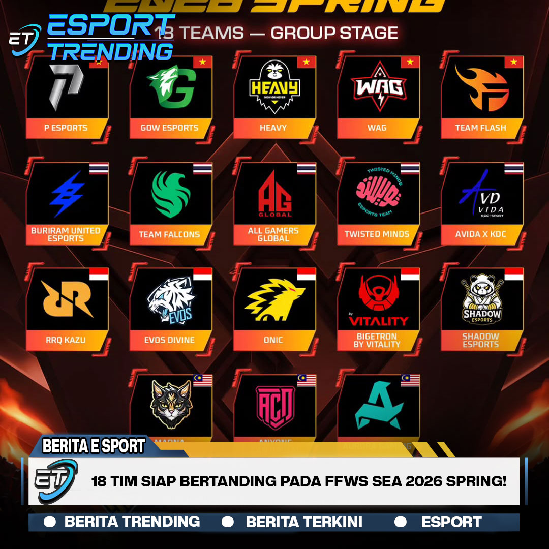 18 Tim Siap Bertanding pada FFWS SEA 2026 Spring!